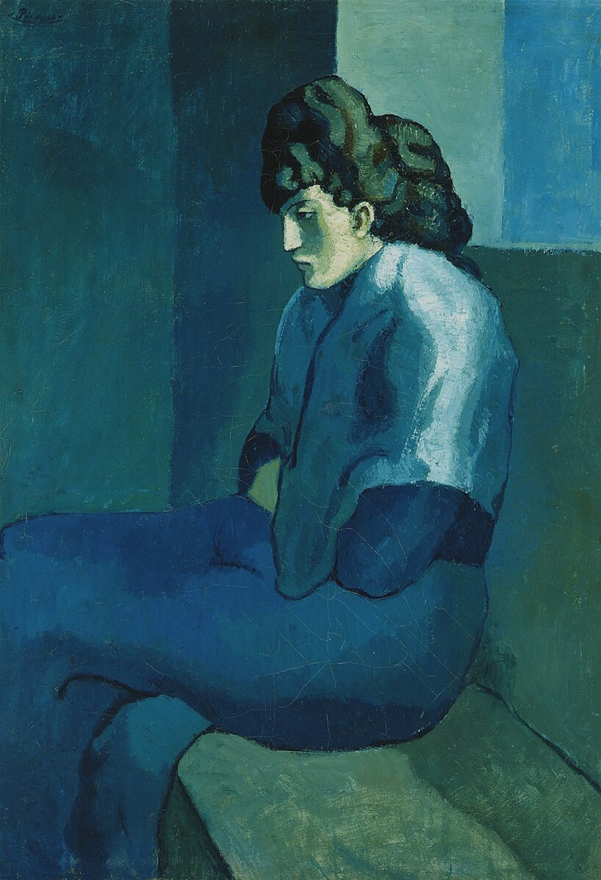 Пабло Пікассо, «Меланхолійна жінка», 1902-03, Музей мистецтв Детройта