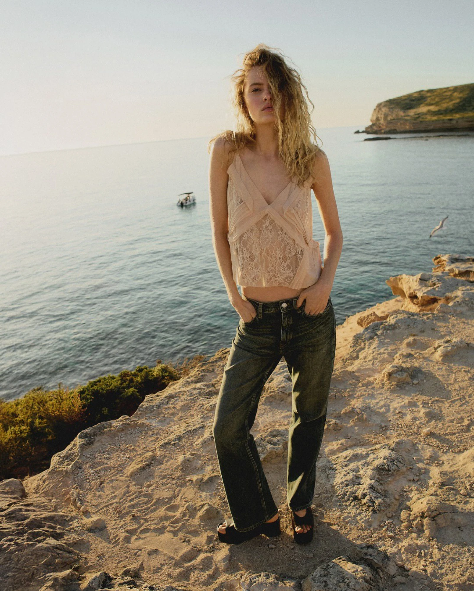 Напівпрозорий топ Massimo Dutti 