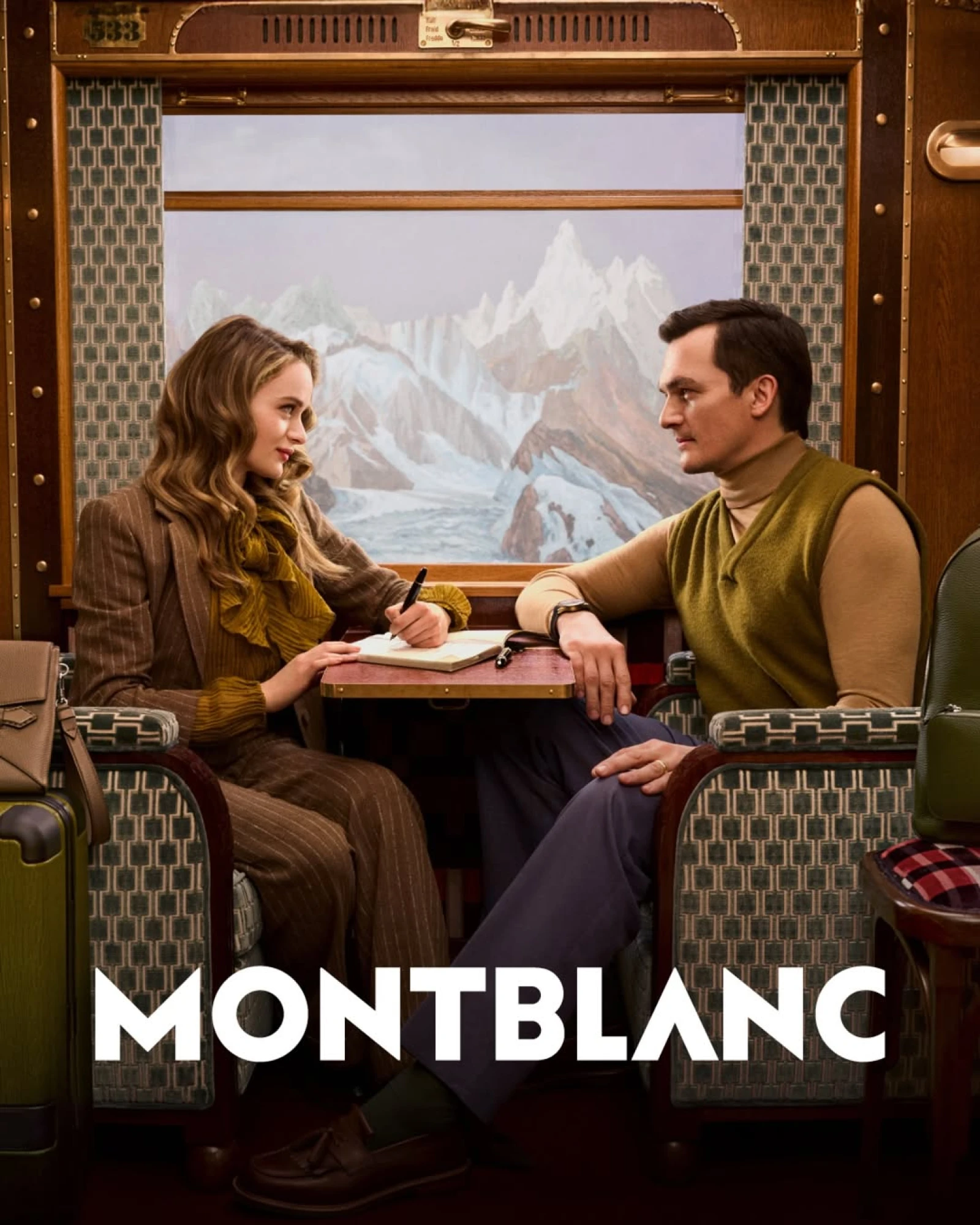 Джої Кінг і Руперт Френд у кампейні-колаборації Montblanc і Веса Андерсона 