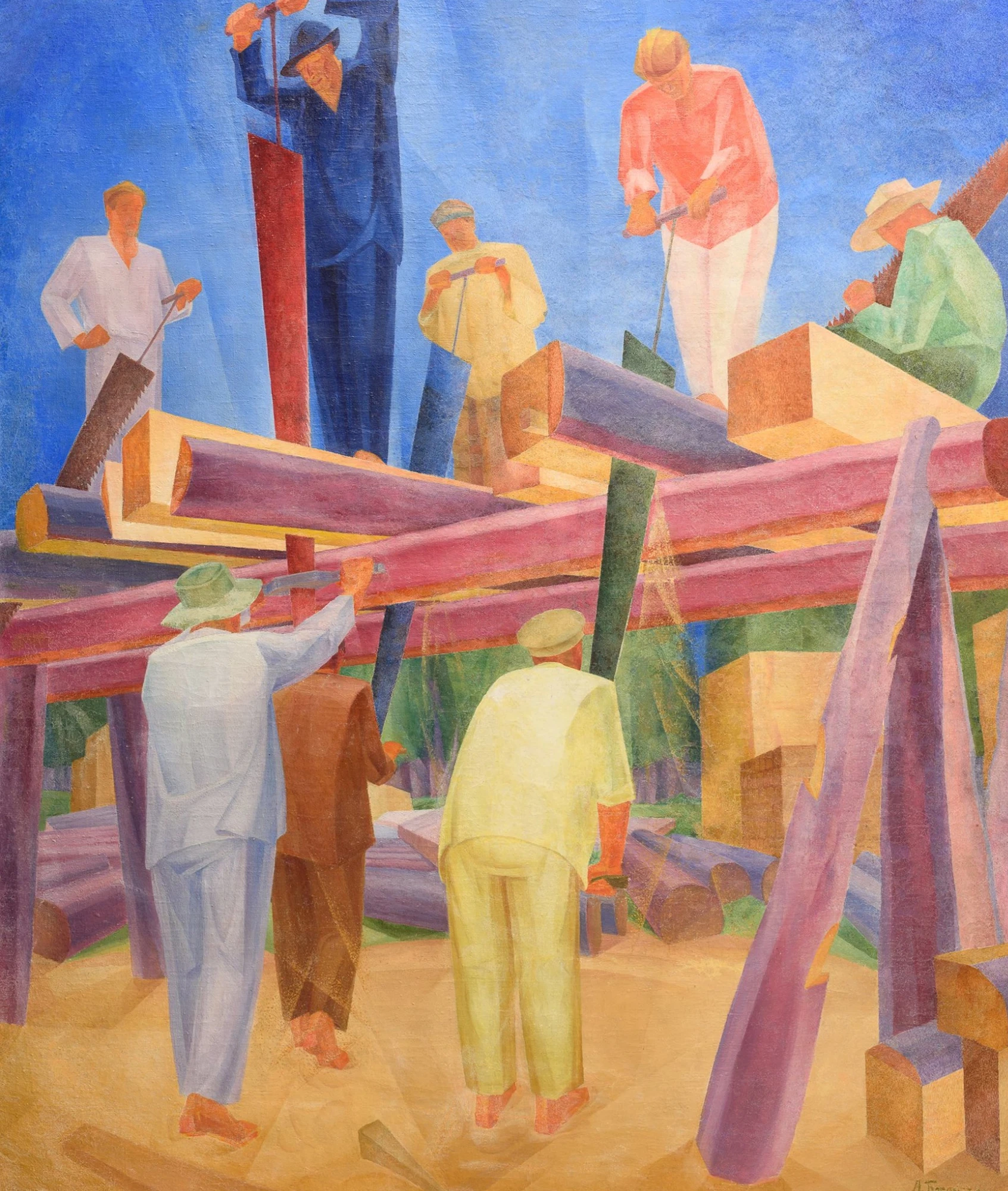 Картина Олександр Богомазов, «Пилярі» (1929) 