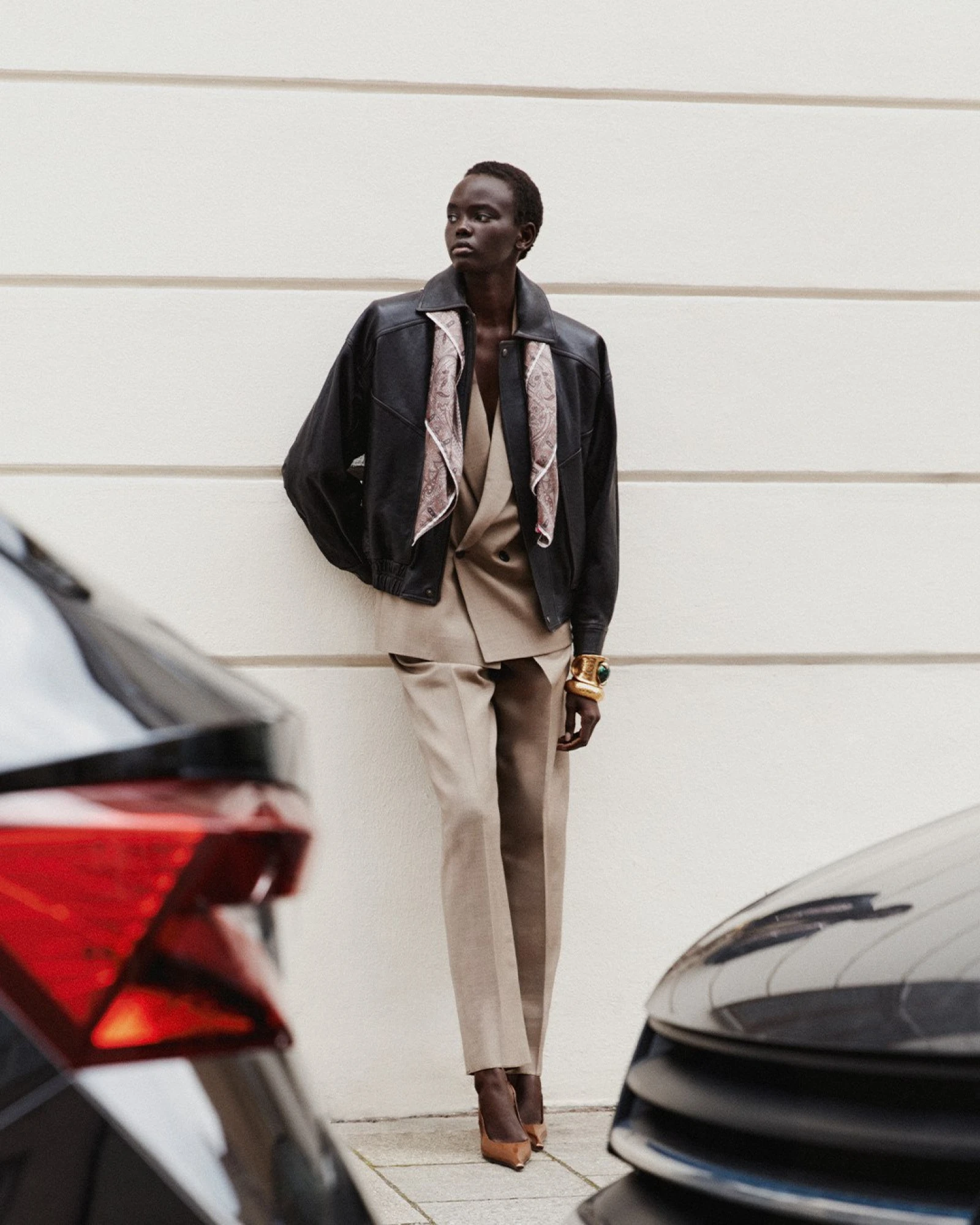 Шкіряний бомбер Saint Laurent 