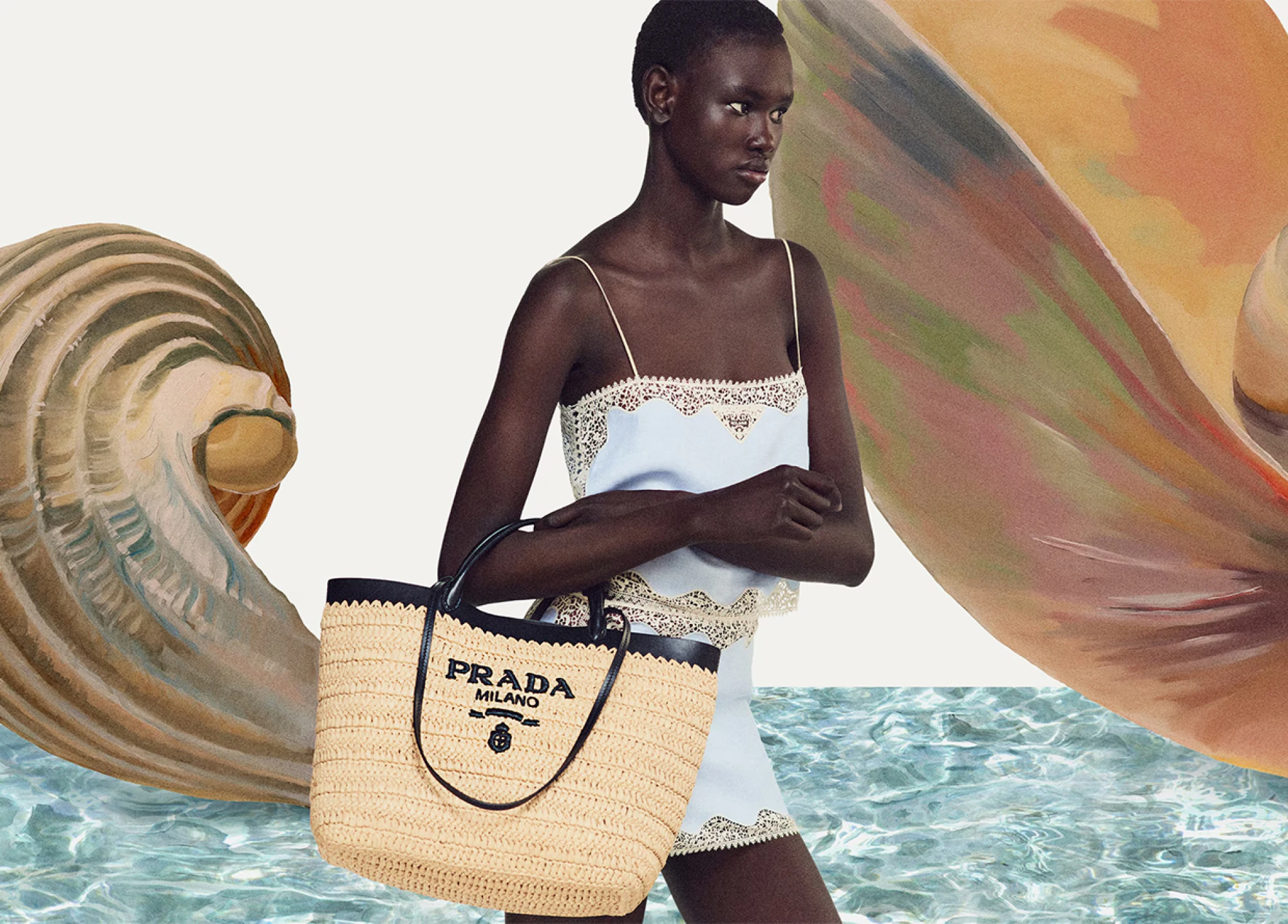 Сумка з рафії Prada