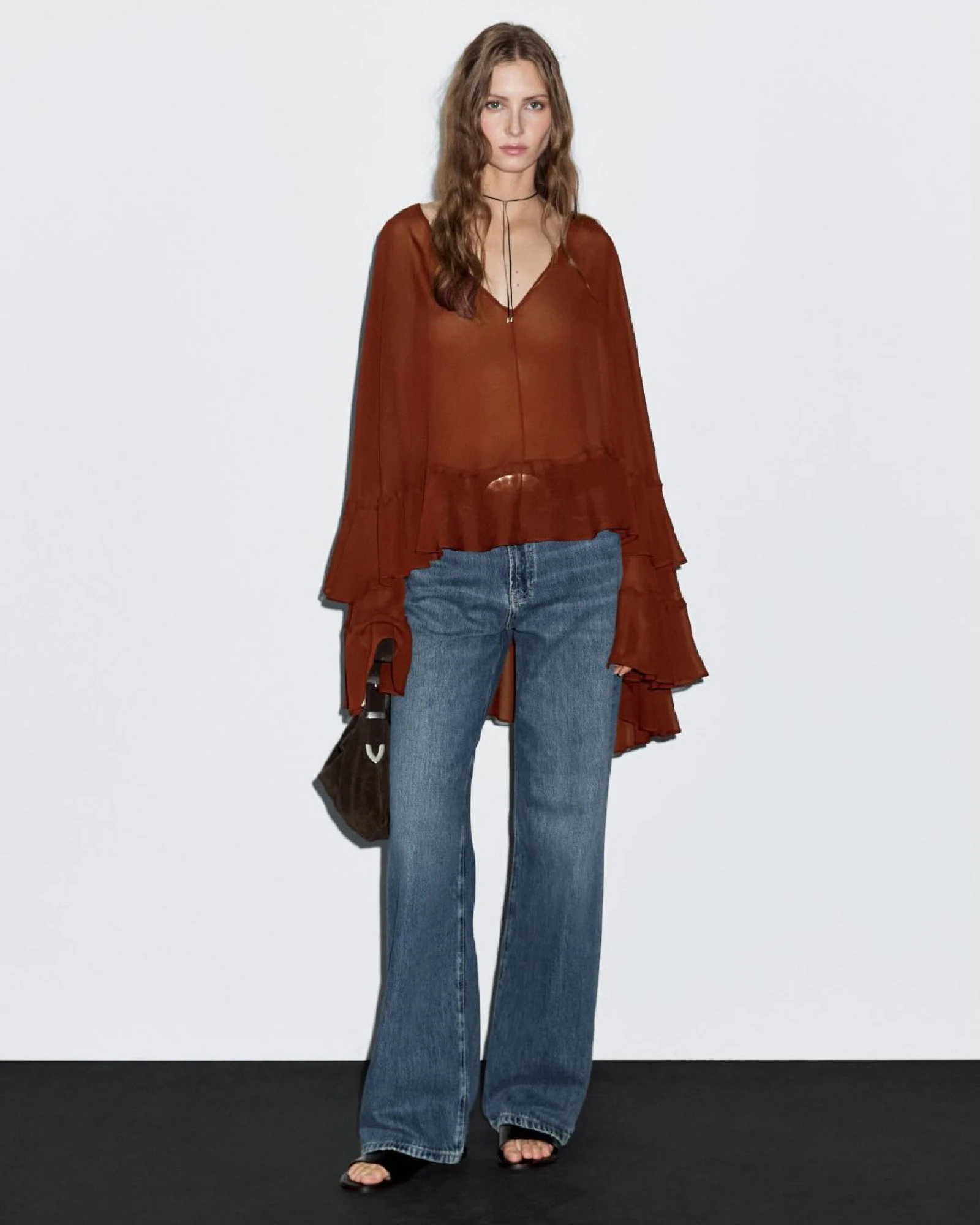 Блуза у богемному стилі Massimo Dutti 