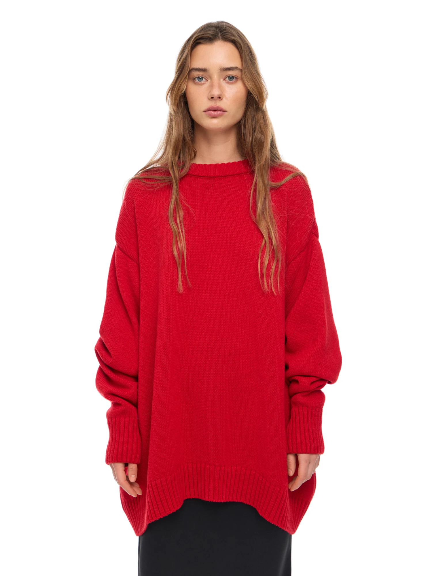 Об’ємний червоний светр Dear Sienne