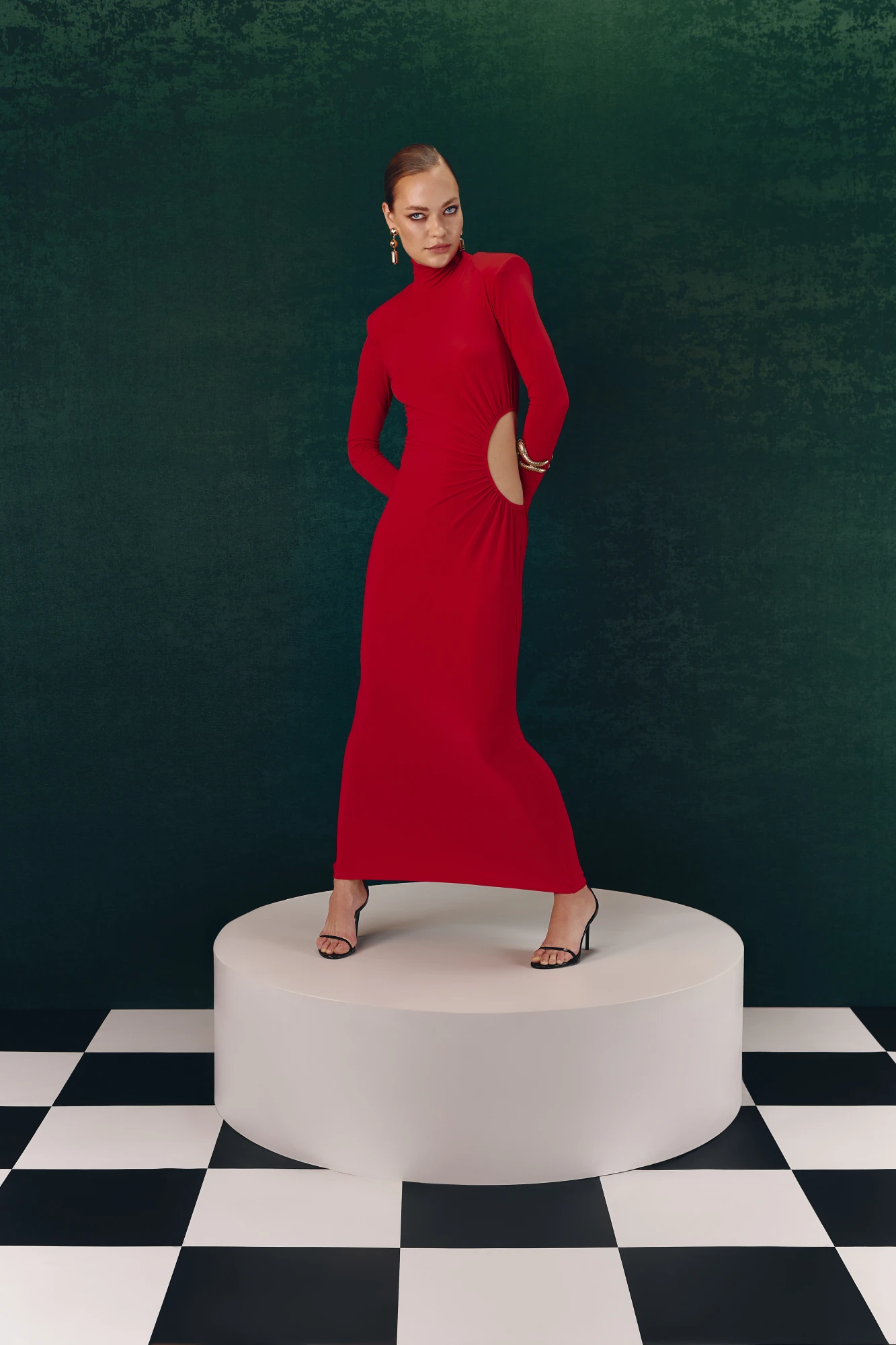 Червона сукня з підплічниками MY x MY 