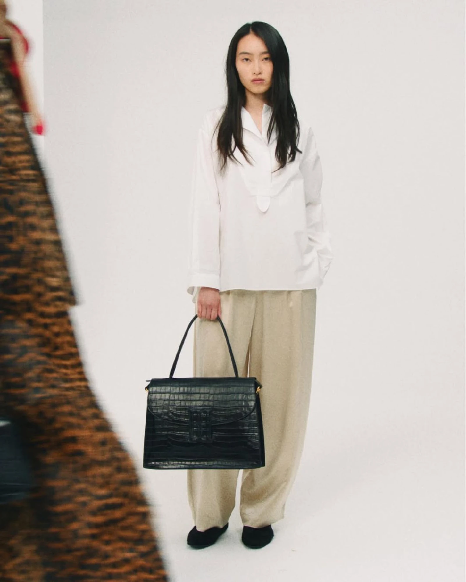 Структурована сумка з тисненням кроко By Malene Birger 