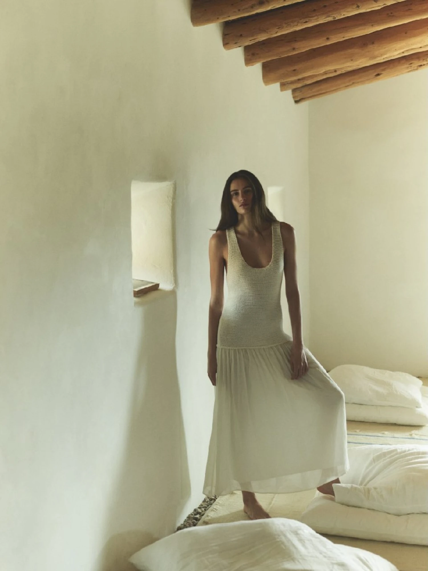 Сукня зі спущеною лінією талії Massimo Dutti 