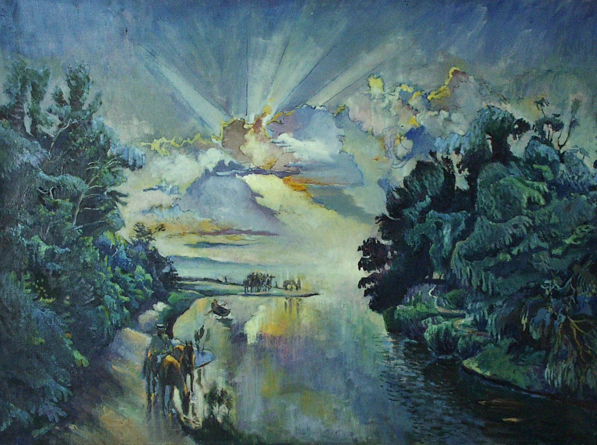 Анатоль Петрицький, «Ранковий водопій», 1945