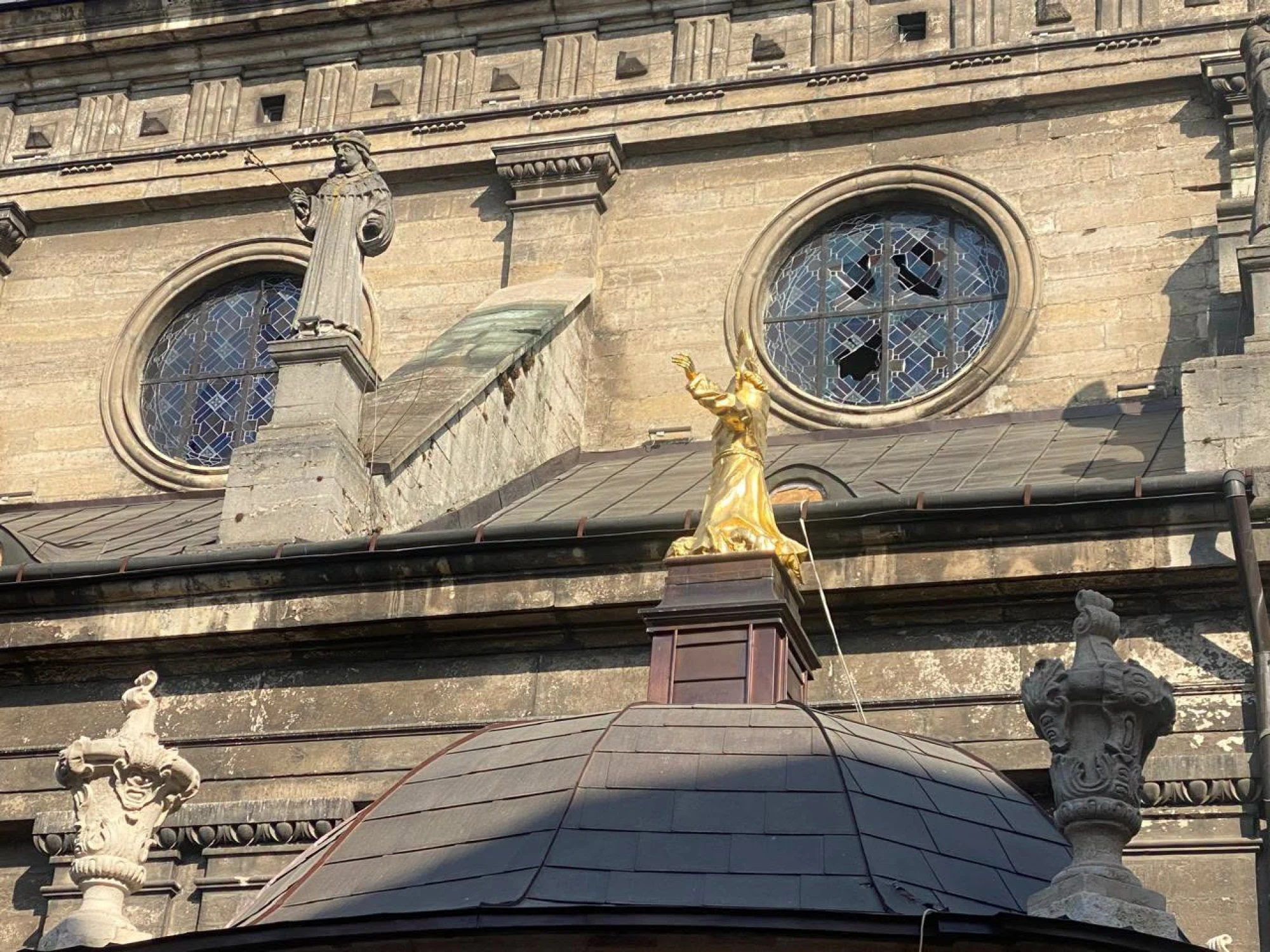 Храм Святого Андрія у Львові після російського удару дроном у березні 2026 року
