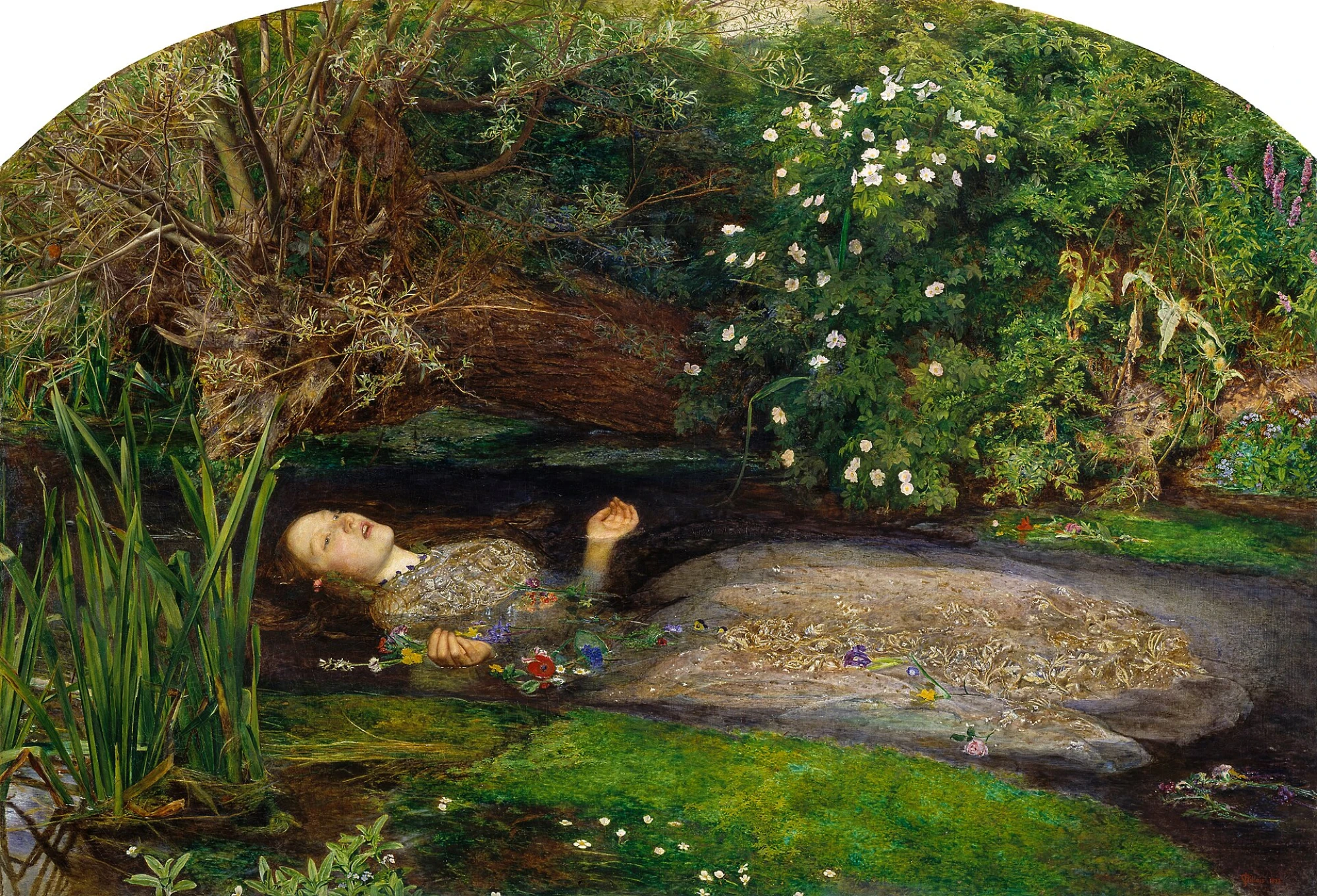 Джон Еверетт Мілле. «Офелія», 1851–1852. Tate Britain.