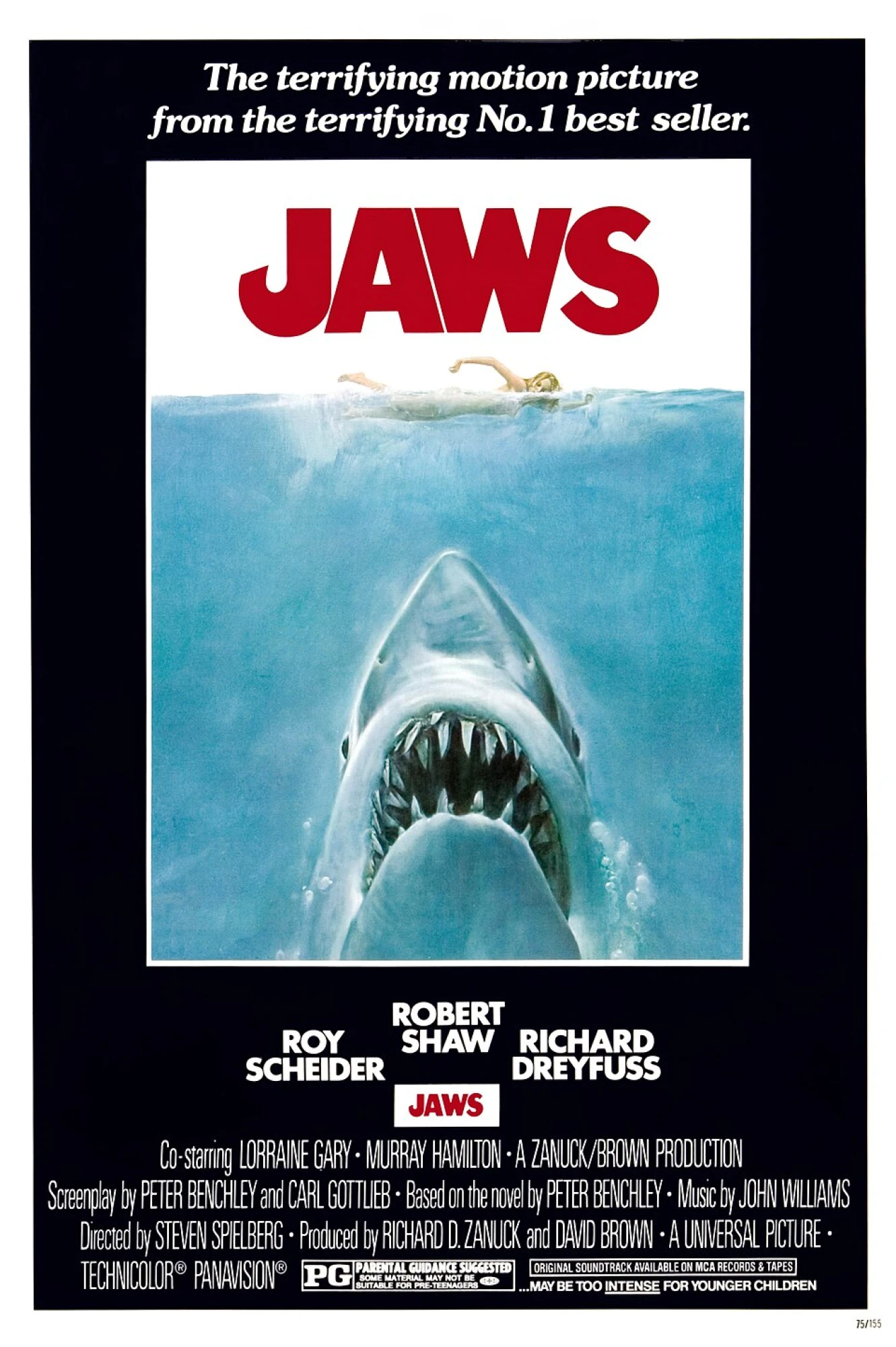 Постер до фільму «Щелепи» / Jaws (1975)