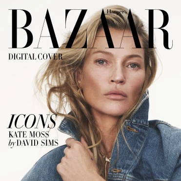 Кейт Мосс — героїня вересневої обкладинки Harper’s Bazaar у рамках проєкту ICONS, знята Девідом Сімсом