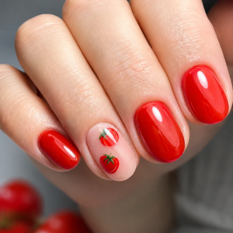 Помідорний манікюр — найсоковитіший  nail-тренд цього літа
