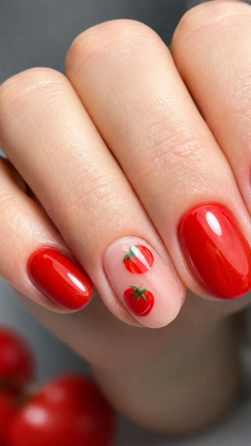 Помідорний манікюр — найсоковитіший  nail-тренд цього літа